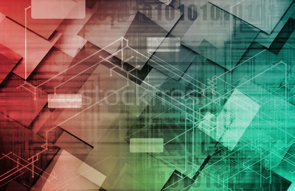 Technológia váz hálózat nagy adat biztonság Stock fotó © kentoh