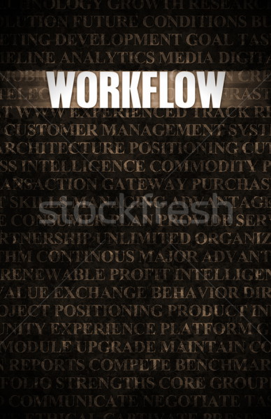 Flusso di lavoro business motivazione muro di pietra muro sfondo Foto d'archivio © kentoh