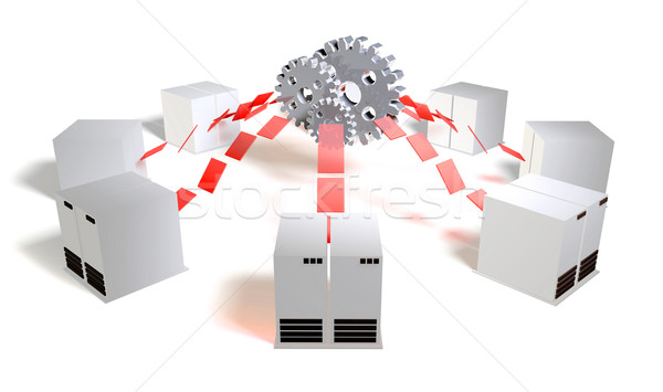 Bazy danych serwera zarządzania centralny technologii komputerów Zdjęcia stock © kentoh