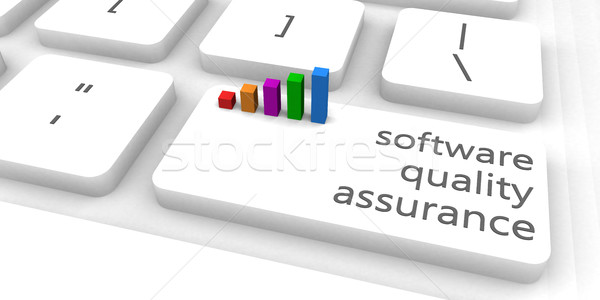 Software kwaliteit toetsenbord bar industrie sleutel Stockfoto © kentoh