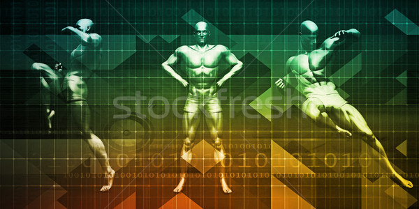 осуществлять спортивных спорт фитнес мужчин Сток-фото © kentoh
