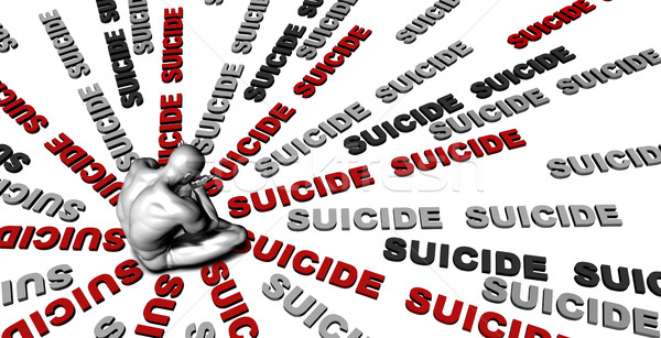 Selbstmord Leiden Opfer weinen männlich Mann Stock foto © kentoh
