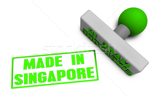 Made in Singapore Stamp Stock photo © kentoh
