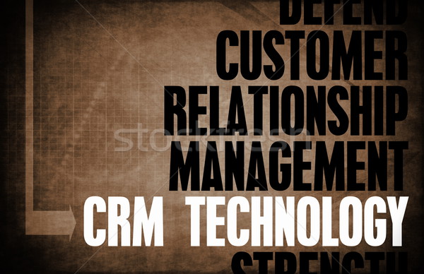 Crm tecnología núcleo principios negocios retro Foto stock © kentoh