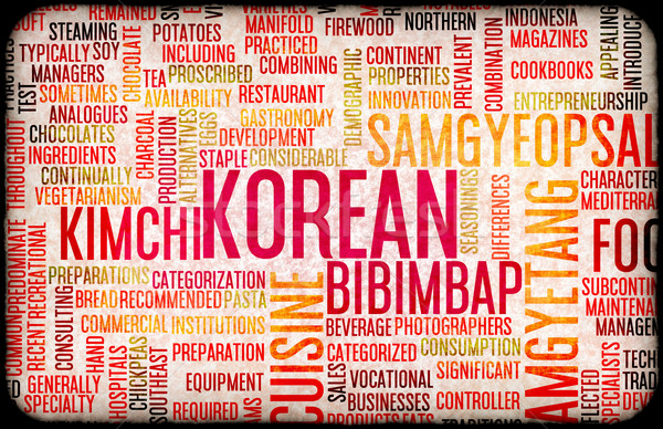 Korean Food Menu Stock photo © kentoh