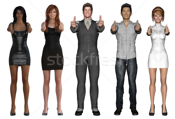 Business People Showing Thumbs Up Stock photo © kentoh