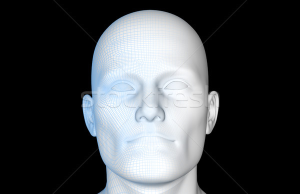 Uznanie technologii komputera twarz bezpieczeństwa nauki Zdjęcia stock © kentoh