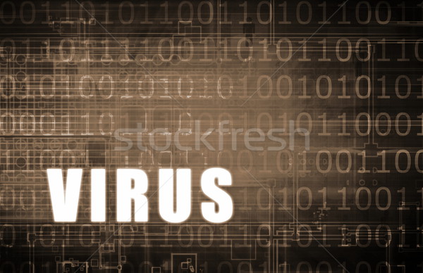 Virus digitale binair waarschuwing abstract computer Stockfoto © kentoh