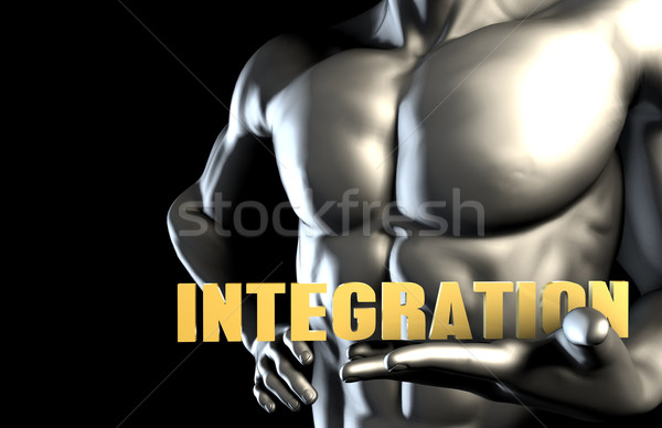 Integracja człowiek biznesu człowiek tle korporacyjnych Zdjęcia stock © kentoh