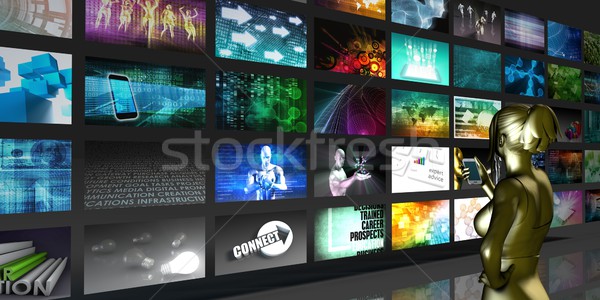 Images Forming a TV Monitor Concept Stock photo © kentoh