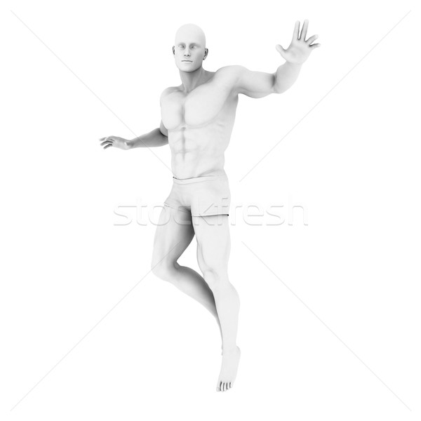 Pose man 3d render illustratie business Stockfoto © kentoh