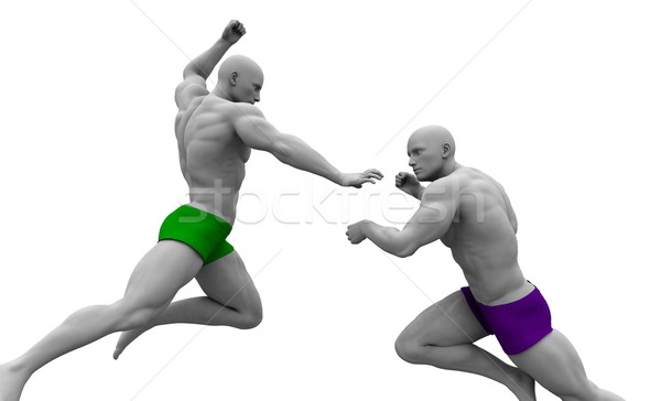 Kampfkünste kämpfen Schutz Körper Straße Stil Stock foto © kentoh