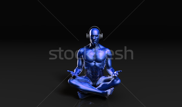 Stockfoto: Muziek · therapie · mentaal · stress · sexy