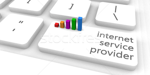 Internet dienst isp toetsenbord bar industrie Stockfoto © kentoh