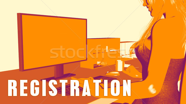 Registration Concept Course Stock photo © kentoh