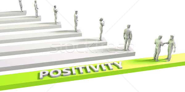 Pozitivitás gondolkodásmód sikeres üzlet férfi üzletember Stock fotó © kentoh