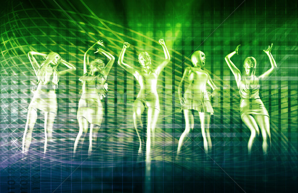 Dames clubbing discothèque fête fond amusement Photo stock © kentoh