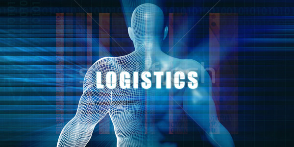Logistica futuristic abstract tehnologie Imagine de stoc © kentoh