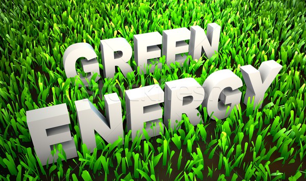 Groene energie milieuvriendelijk gras ontwerp achtergrond helpen Stockfoto © kentoh