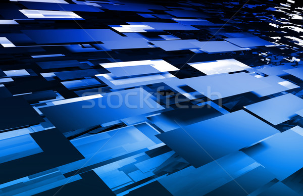 Cyfrowe mozaiki internetowych twórczej artystyczny fractal Zdjęcia stock © kentoh