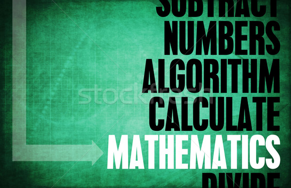 Foto stock: Matemáticas · aritmética · fondo · educación · clave · retro