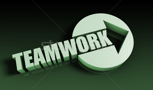 Teamwerk pijl werk sleutel team presentatie Stockfoto © kentoh