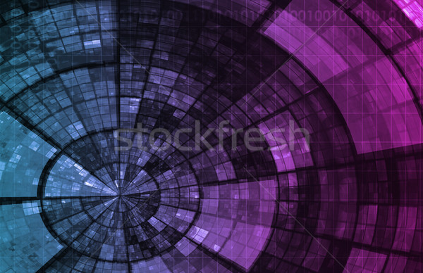 Mesterséges intelligencia hálózat logika művészet absztrakt tudomány Stock fotó © kentoh