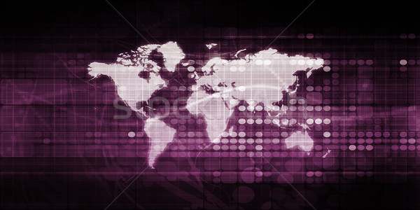 Globale netwerk verbinding geïntegreerd business computer Stockfoto © kentoh