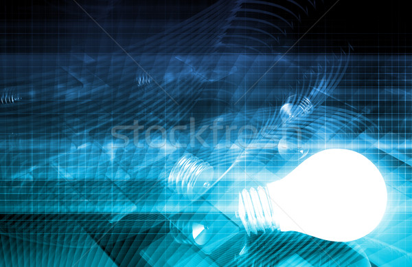 Innováció prémium villanykörték absztrakt technológia hálózat Stock fotó © kentoh