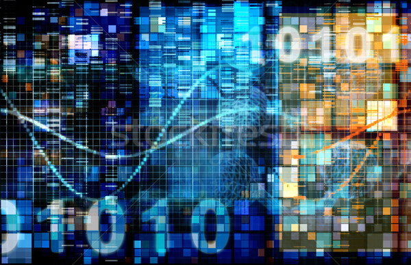 Digitalen Binärcode Bild Technologie Computer Hintergrund Stock foto © kentoh