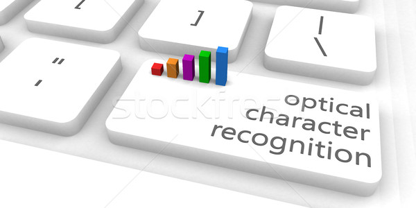Optische karakter erkenning toetsenbord bar industrie Stockfoto © kentoh