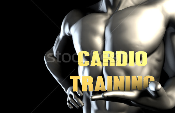 Cardio szkolenia człowiek biznesu człowiek przemysłu Zdjęcia stock © kentoh
