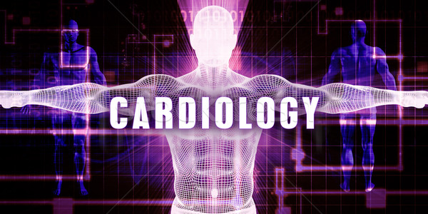 Kardiologie Digitaltechnik medizinischen Kunst Mann Hintergrund Stock foto © kentoh