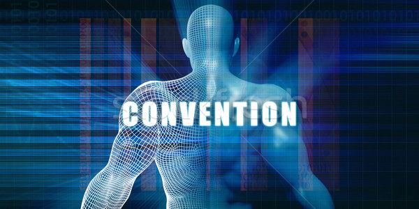 Stock foto: Konvention · futuristisch · abstrakten · Business · Technologie · Geschäftsmann
