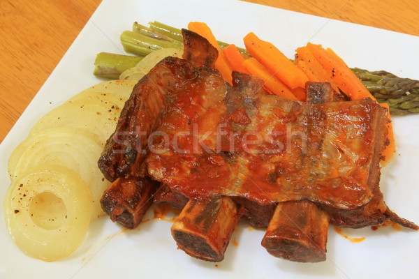 Rundvlees gestoomd groenten schotel Stockfoto © kentoh