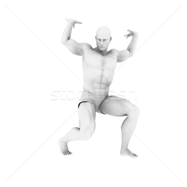 Pose man 3d render illustratie business Stockfoto © kentoh