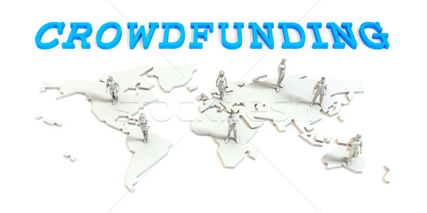 Crowdfunding Global Business Stock photo © kentoh