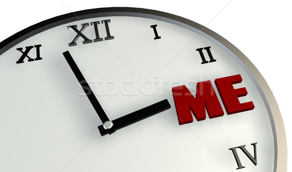 Osobowych czasu zegar mnie sam plan Zdjęcia stock © kentoh