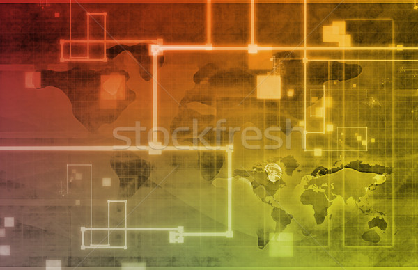 ネットワーク 世界的な 技術 インターネット サーバー 背景 ストックフォト © kentoh