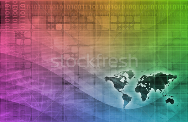 Strategia marketingowa światowy dotrzeć technologii sieci komunikacji Zdjęcia stock © kentoh