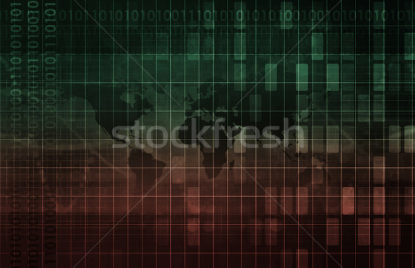 Stockfoto: Moderne · digitale · economie · globale · werk · schaal