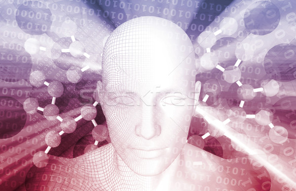 Neuron chemie moleculair onderzoek computer man Stockfoto © kentoh
