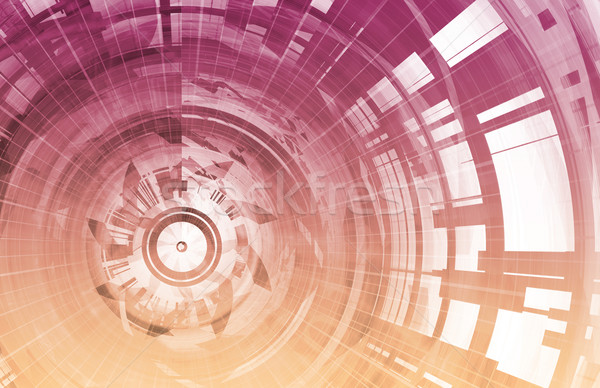 Science-Fiction futuristisch abstrakten Internet Technologie Hintergrund Stock foto © kentoh