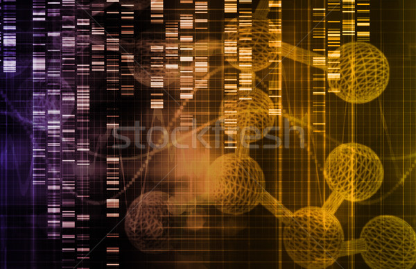 遺伝の DNA鑑定を ゲノム 医療 背景 科学 ストックフォト © kentoh