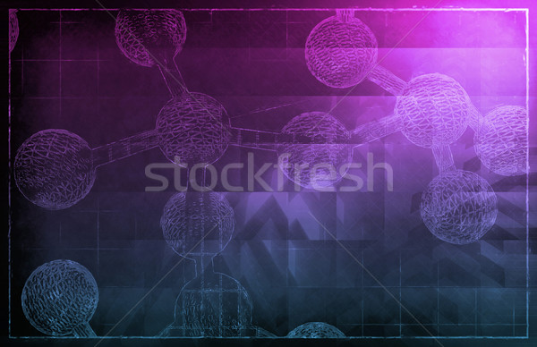 Génétique code ADN protéines art médicaux Photo stock © kentoh