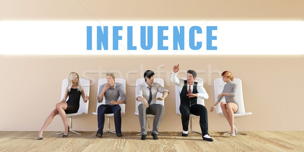Negócio influenciar grupo reunião homem fundo Foto stock © kentoh