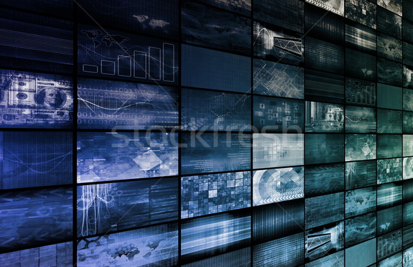 Digitale multimedia inhoud levering online abstract Stockfoto © kentoh