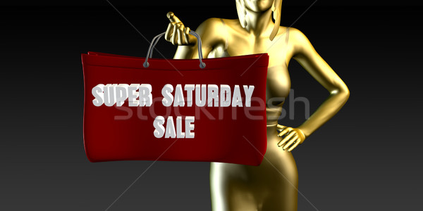 Super sábado venda de vendas evento especial preto Foto stock © kentoh