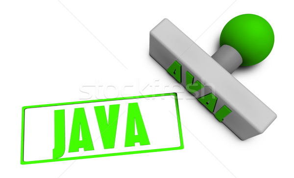 Java Stempel Papier 3D sauber Stock foto © kentoh