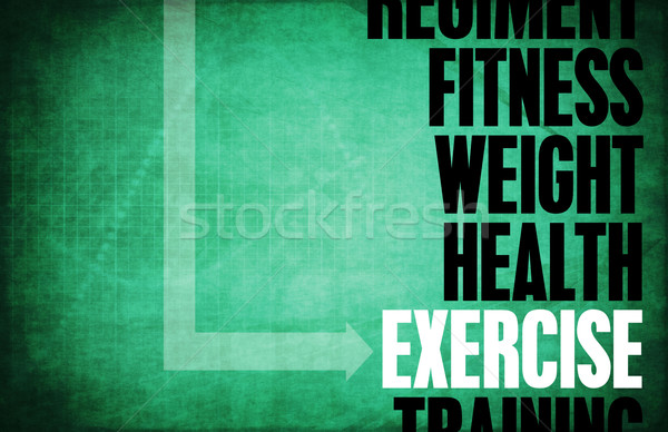 Exercice core principes affaires fitness rétro [[stock_photo]] © kentoh